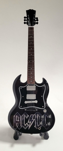 Mini Gitaar ACDC Black text