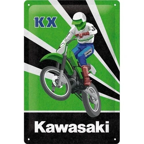 Kawasaki KX crosmotor wandbord reliëf
