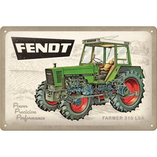 Fendt farmer tractor 310LSA wandbord met reliëf