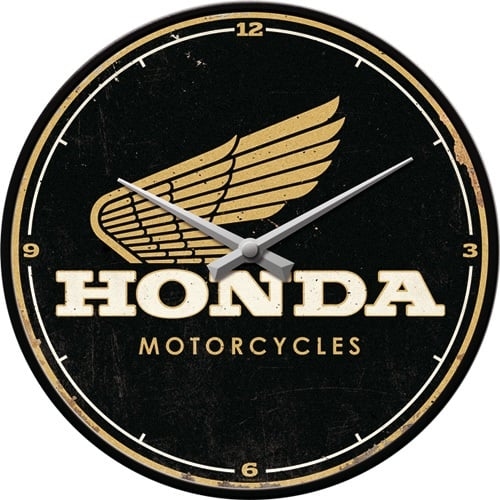 Honda motorcycles wandklok zwart
