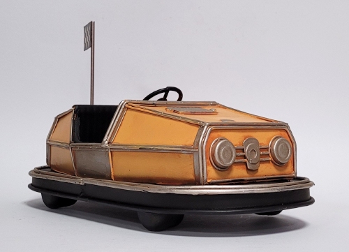 Botsauto geel groot miniatuur metalen modelauto