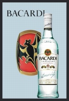 Bacardi fles spiegel