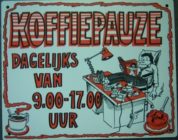 Koffiepauze dagelijks van 9.00 tot 17.00