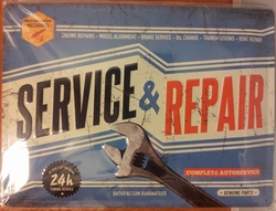 Service en repair garage 24h reclamebord Reliëf