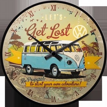 Volkswagen VW Get lost T1 Bus klok