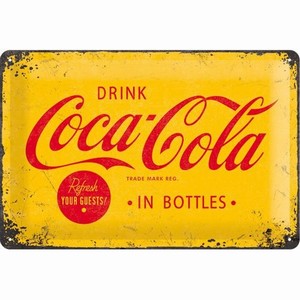 Coca cola geel logo relief