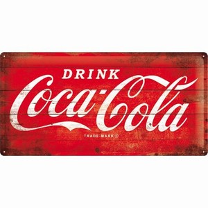 Coca cola logo rood groot relief
