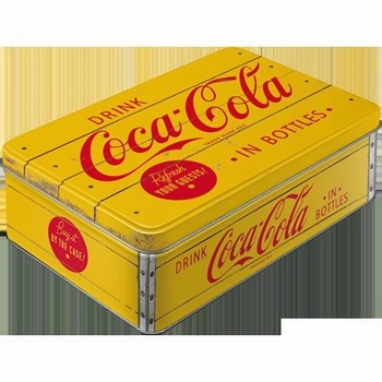 Coca cola voorraadblik groot plat