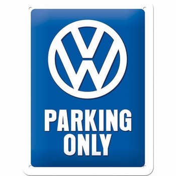 Vw Volkswagen parking only reclamebord van metaal