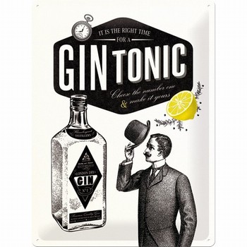 Gin en tonic metalen wandbord