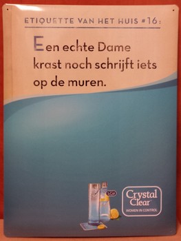 Crystal clear krijtbord wandbord muren