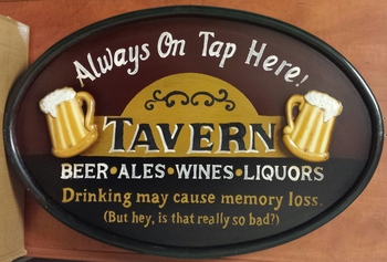 Tavern always on tap ovaal ierse pubsign