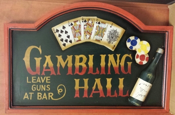 Gambling hall fles kaarten pubbord
