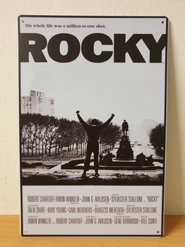 Rocky balboa reclamebord van metaal
