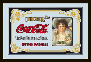 Coca cola nostalgische vrouw spiegel