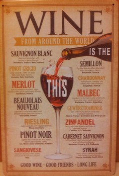 Wine around the world metaal