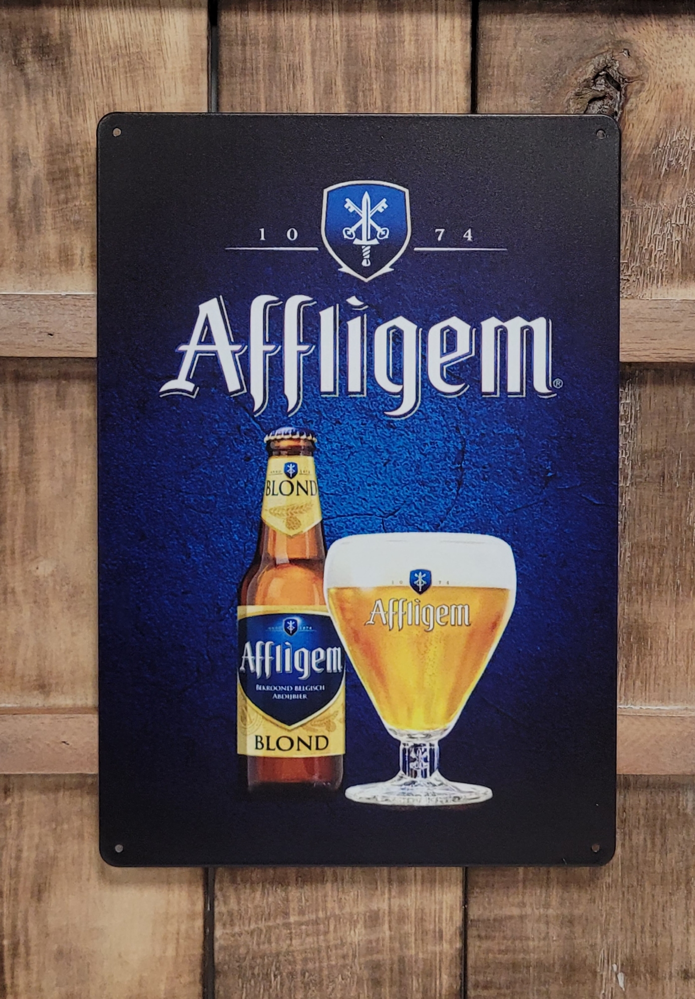 Affligem Bond bier reclamebord van metaal