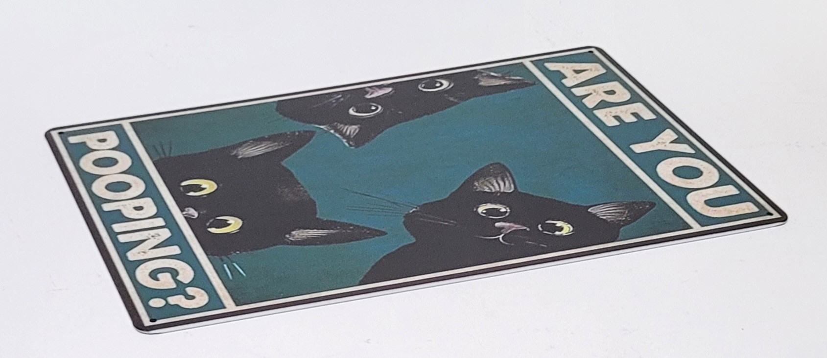 Are You Pooping katten metalen wandbord