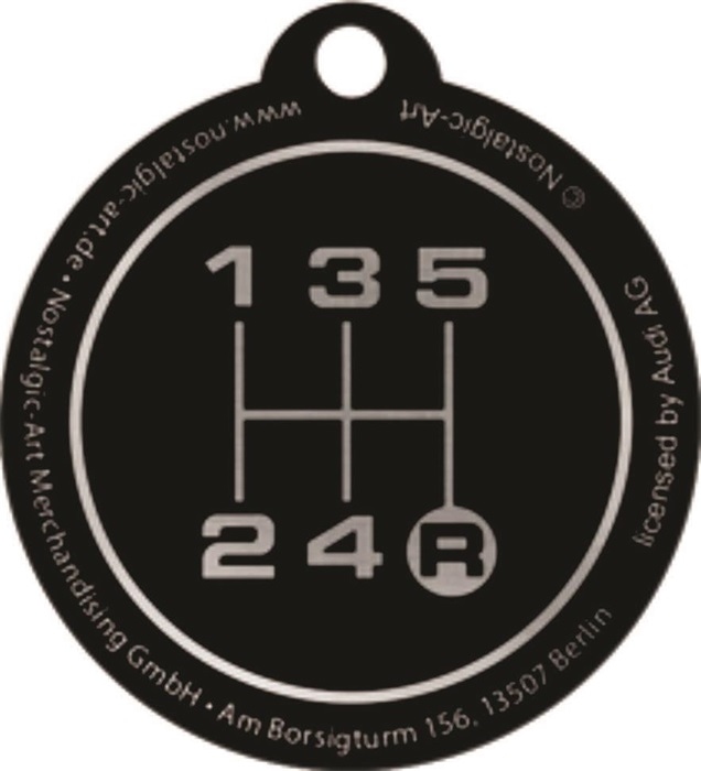 Audi sleutelhanger key chain rond