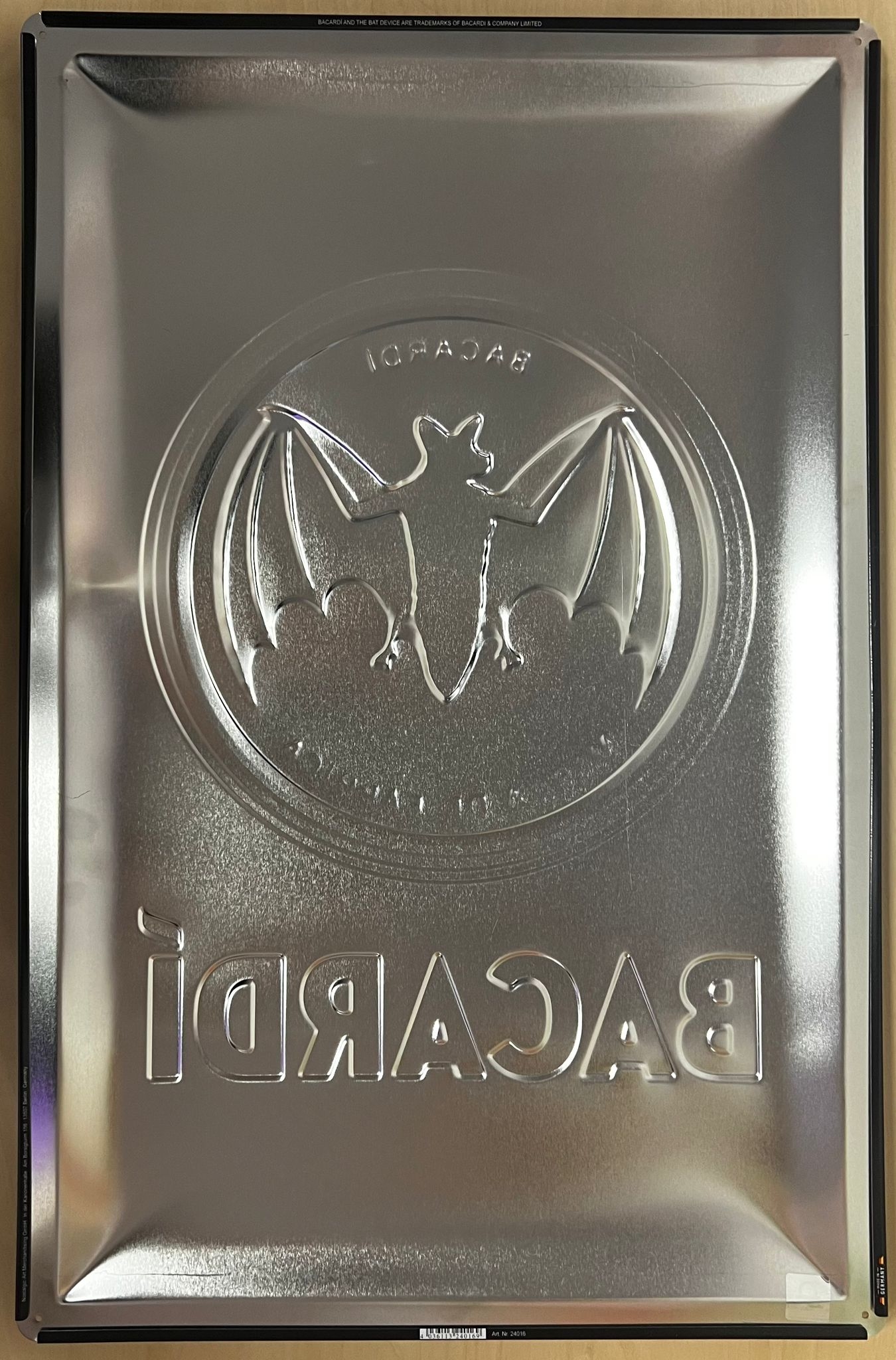 Bacardi logo black xxl wandbord