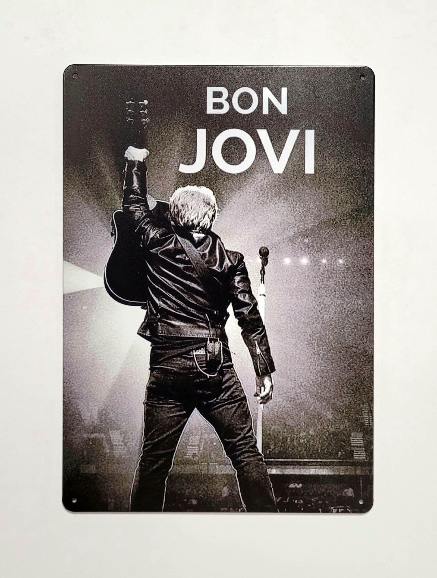 Bon Jovi op podium wandbord van metaal