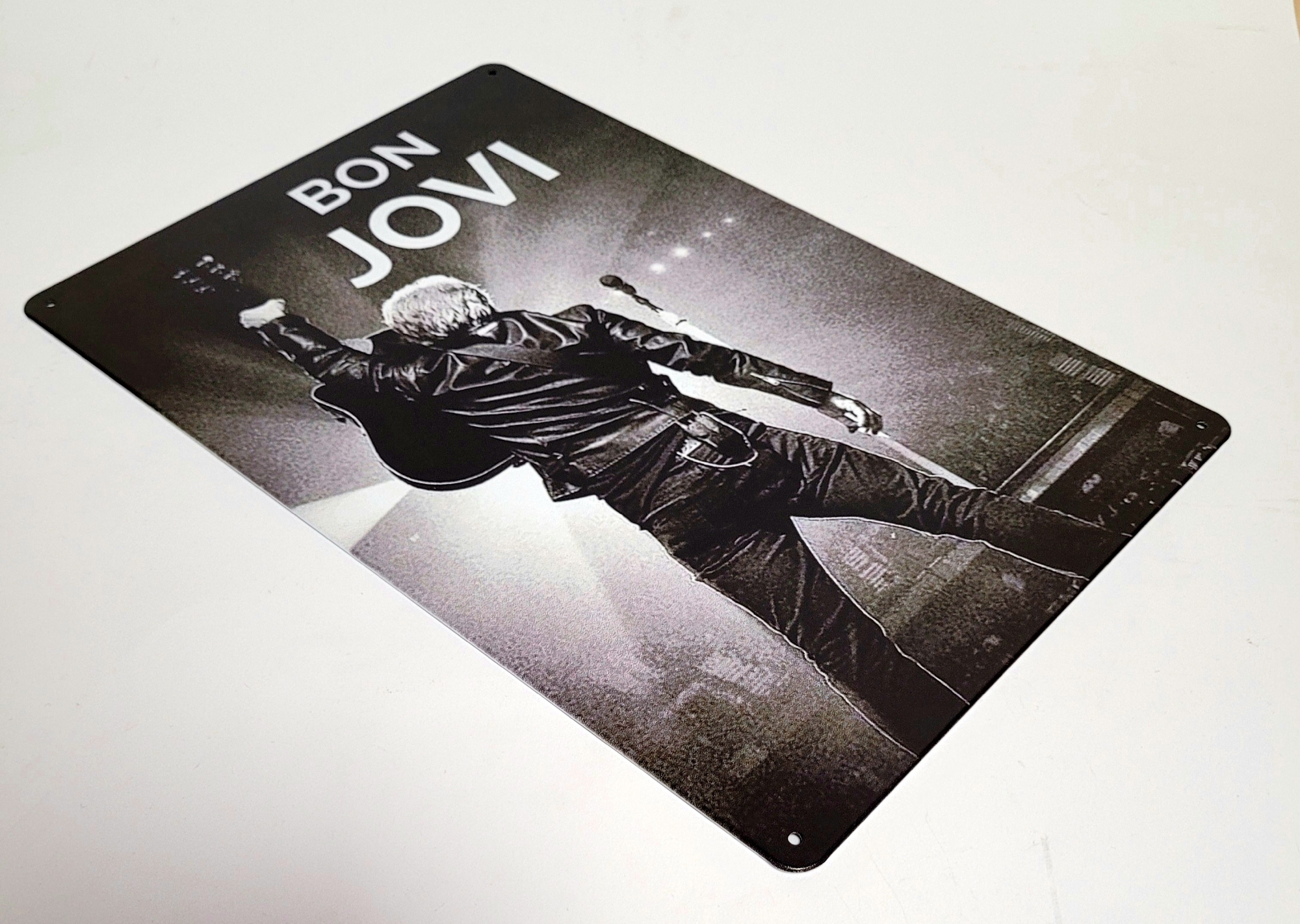 Bon Jovi op podium wandbord van metaal