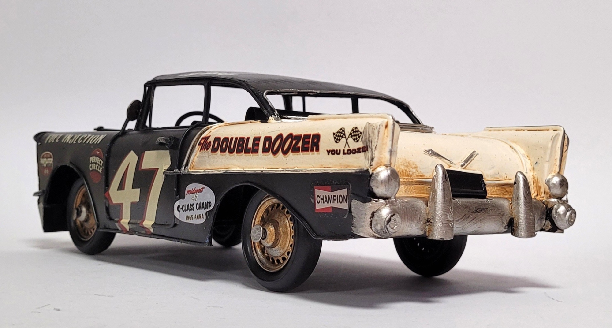 Dodgie B zwart wit oldtimer rally