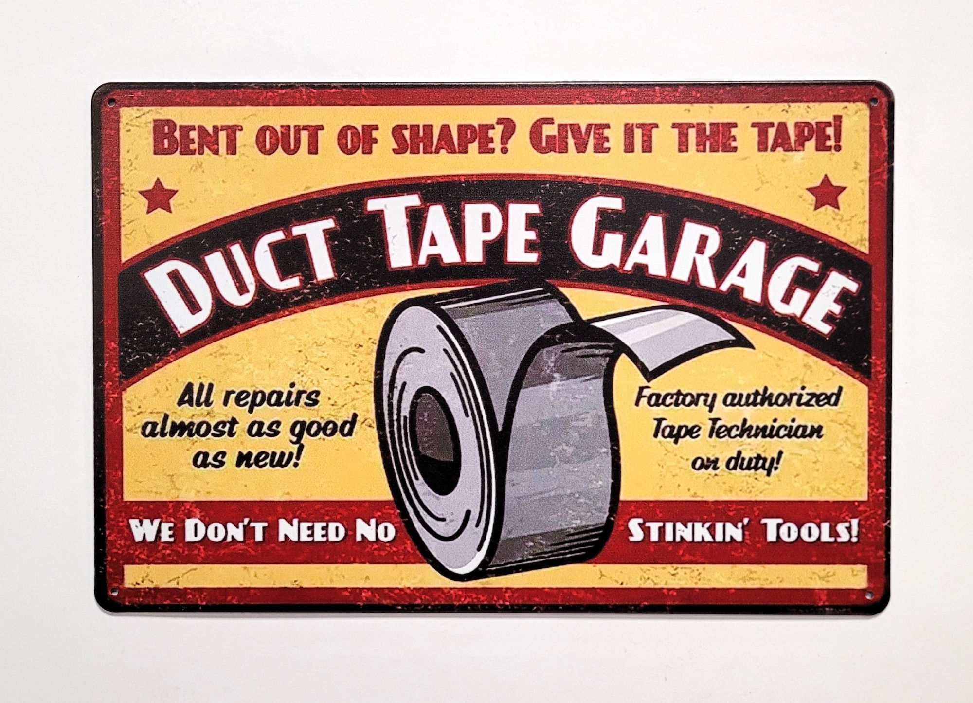 Duct Tape Garage wandbord van metaal