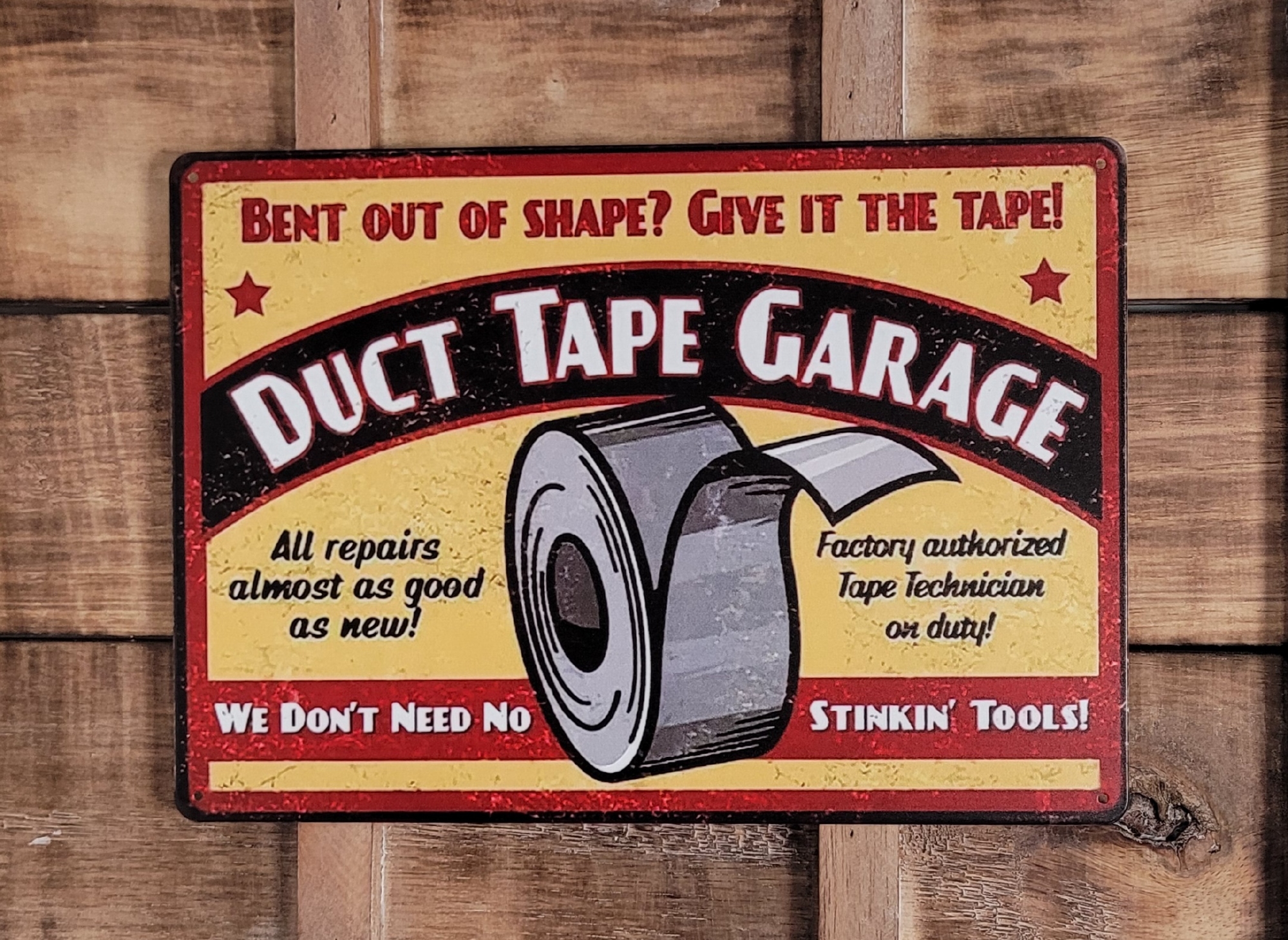 Duct Tape Garage wandbord van metaal