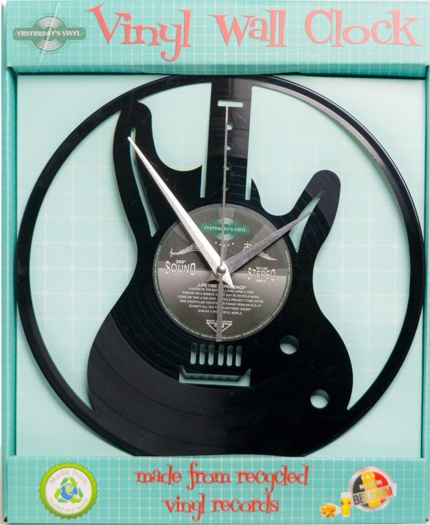 Elektrische gitaar vinyl klok