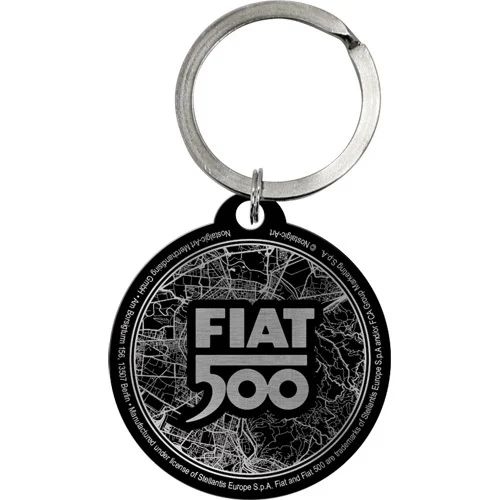 Fiat 500 turin tialy sleutelhanger rond