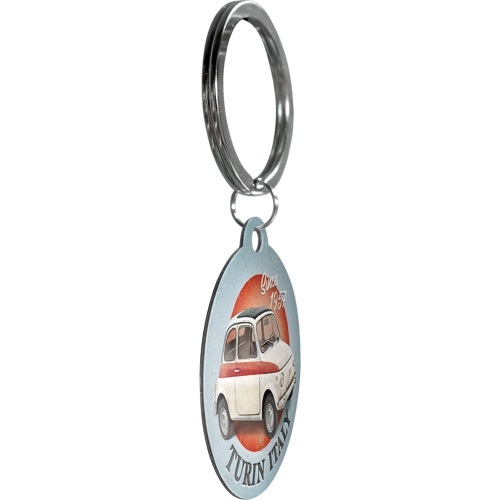 Fiat 500 turin tialy sleutelhanger rond