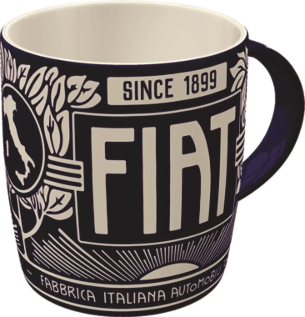 Fiat since 1899 logo blue mok beker