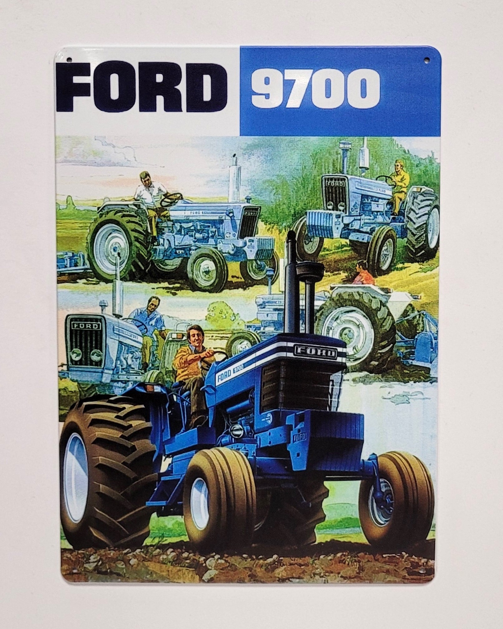 Ford tractor 9700 reclamebord van metaal