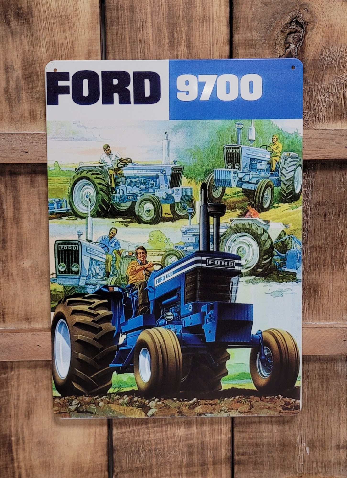 Ford tractor 9700 reclamebord van metaal