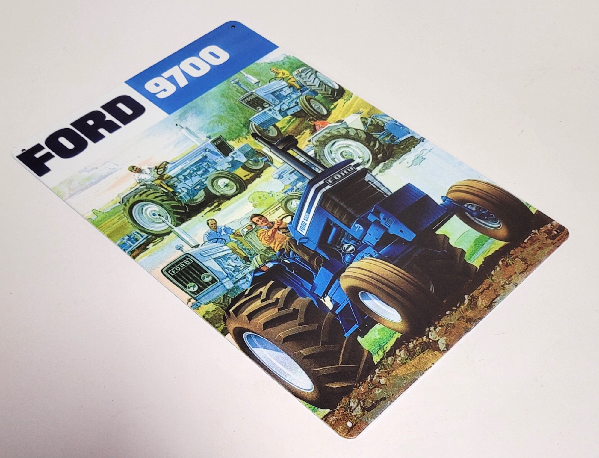 Ford tractor 9700 reclamebord van metaal