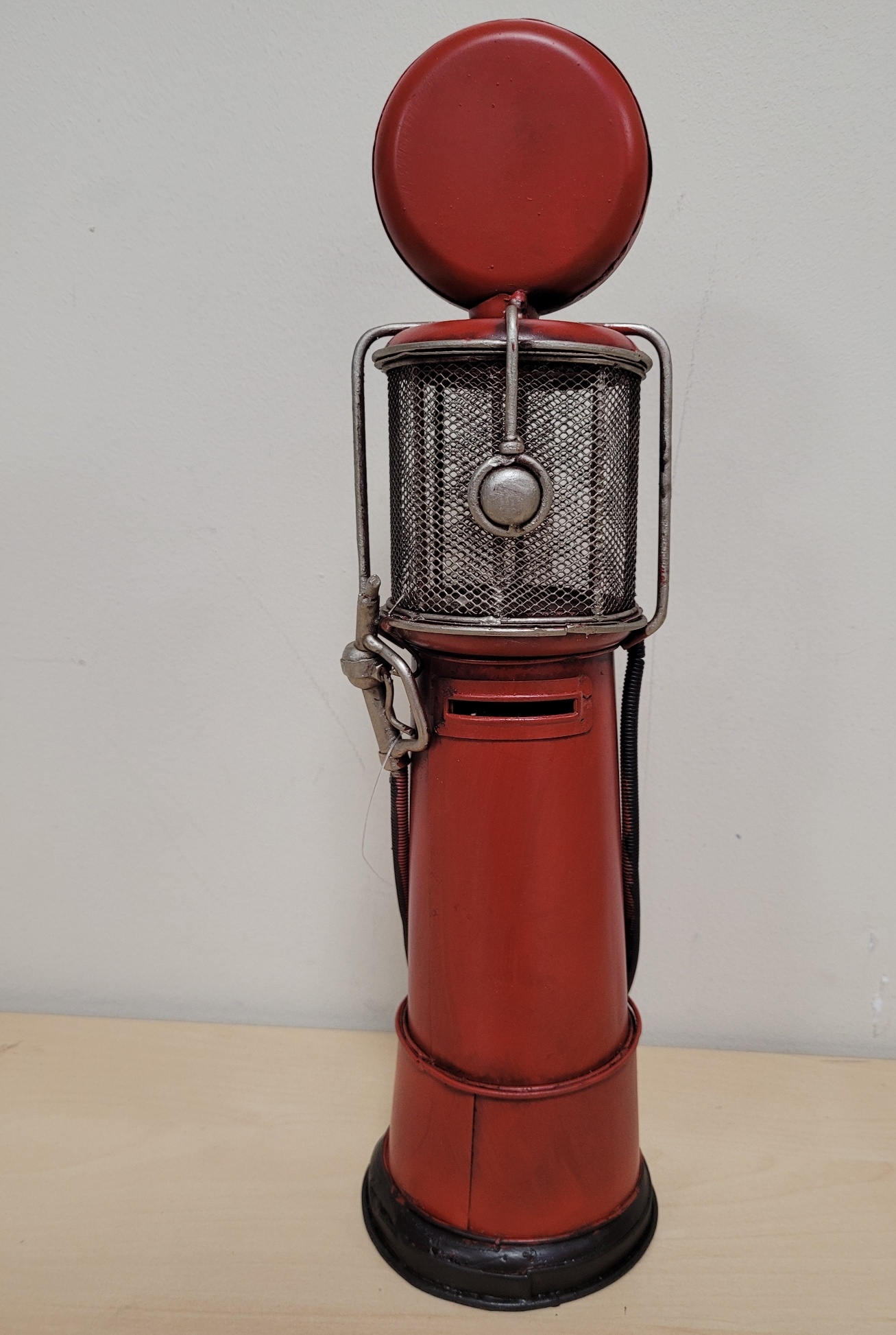 Gas rode pomp blikken miniatuur spaarpot