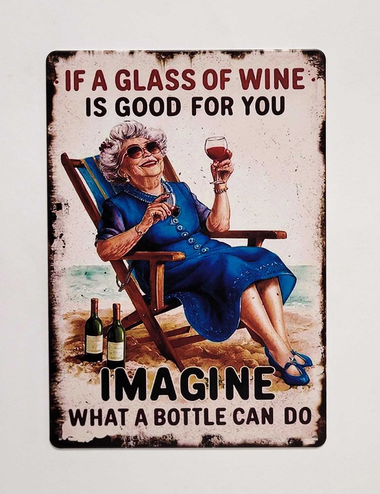 Glass wine is good for you Imagine reclamebord
