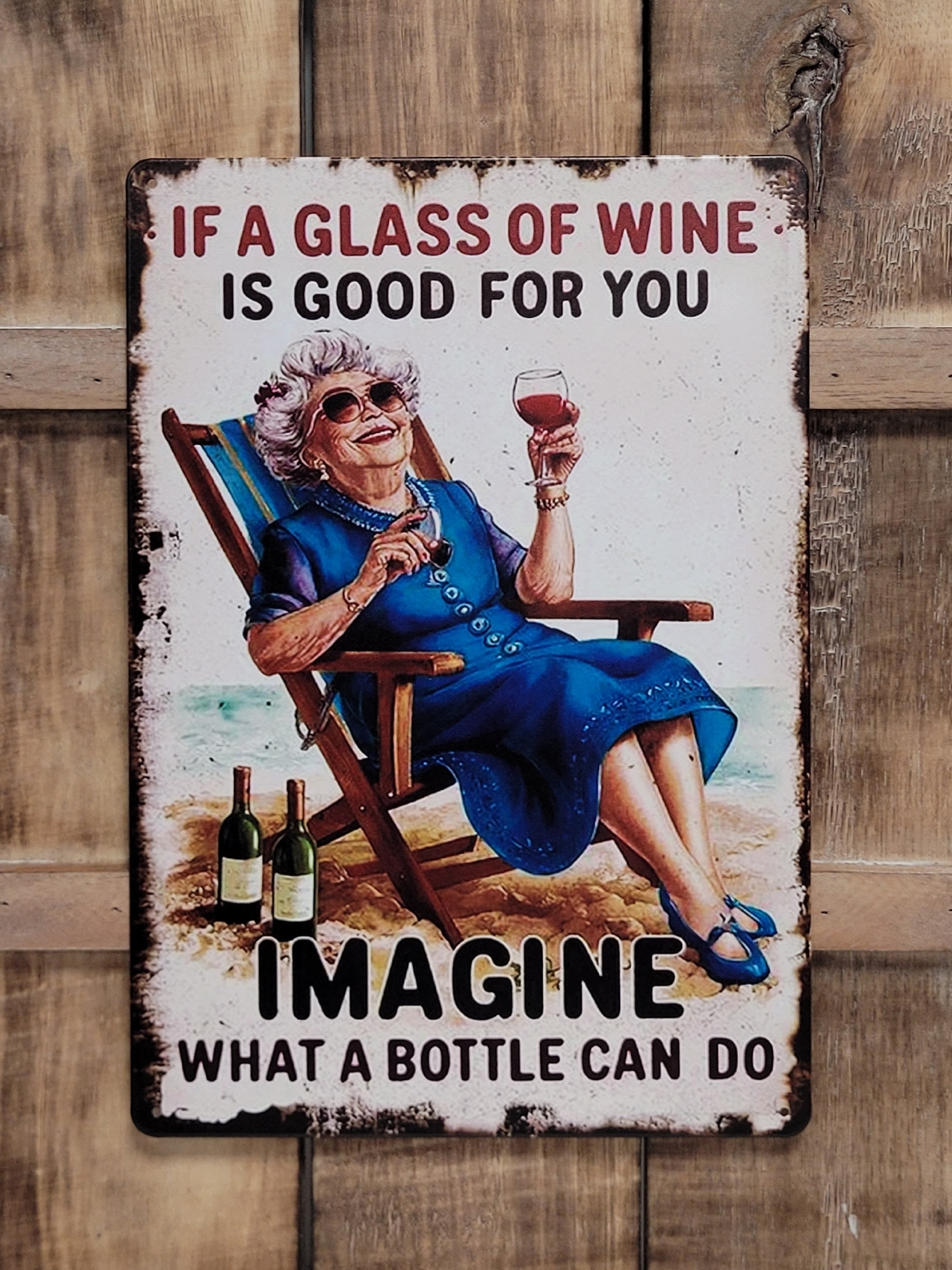 Glass wine is good for you Imagine reclamebord