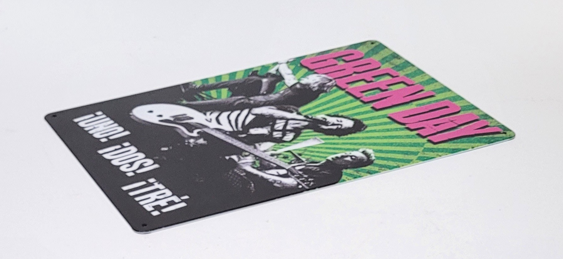 Green Day Uno Dos Tre metalen reclamebord