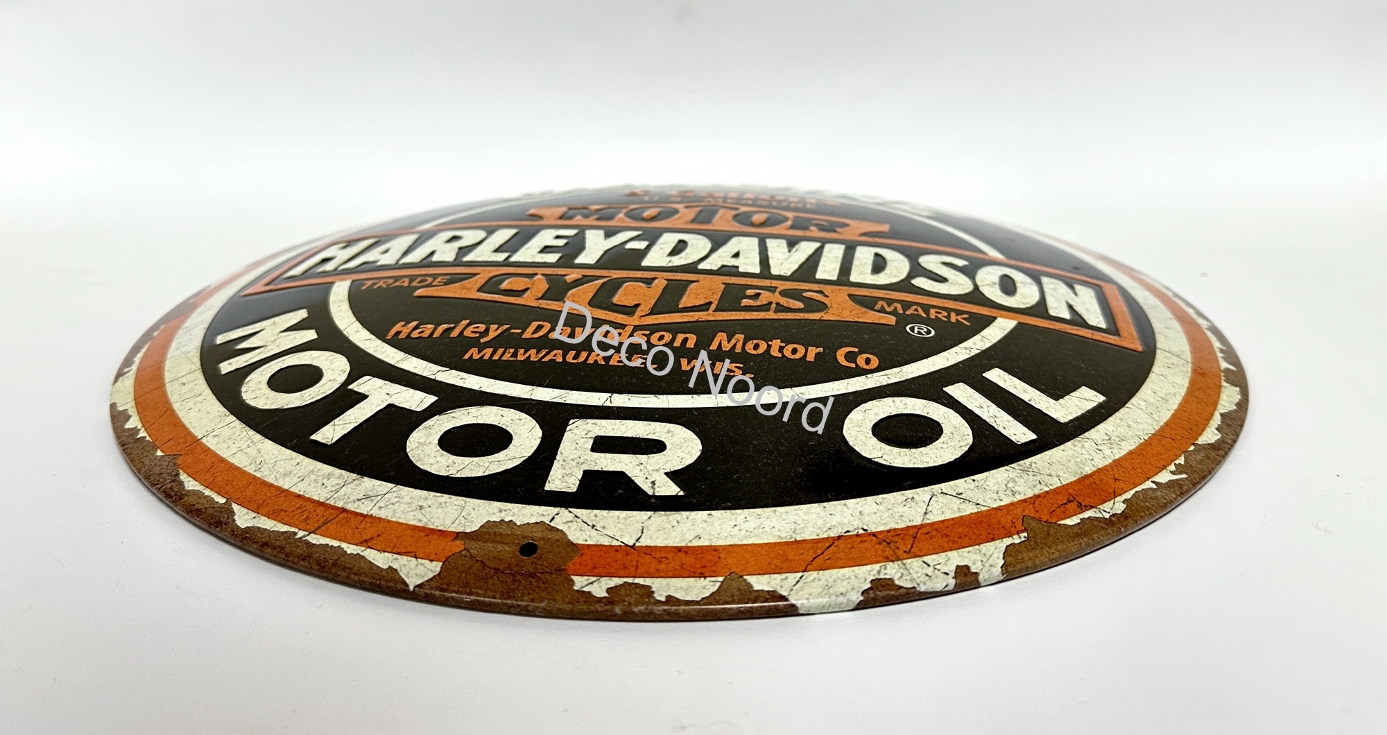 Harley Davidson Genuine Rond reclamebord metaal Relief