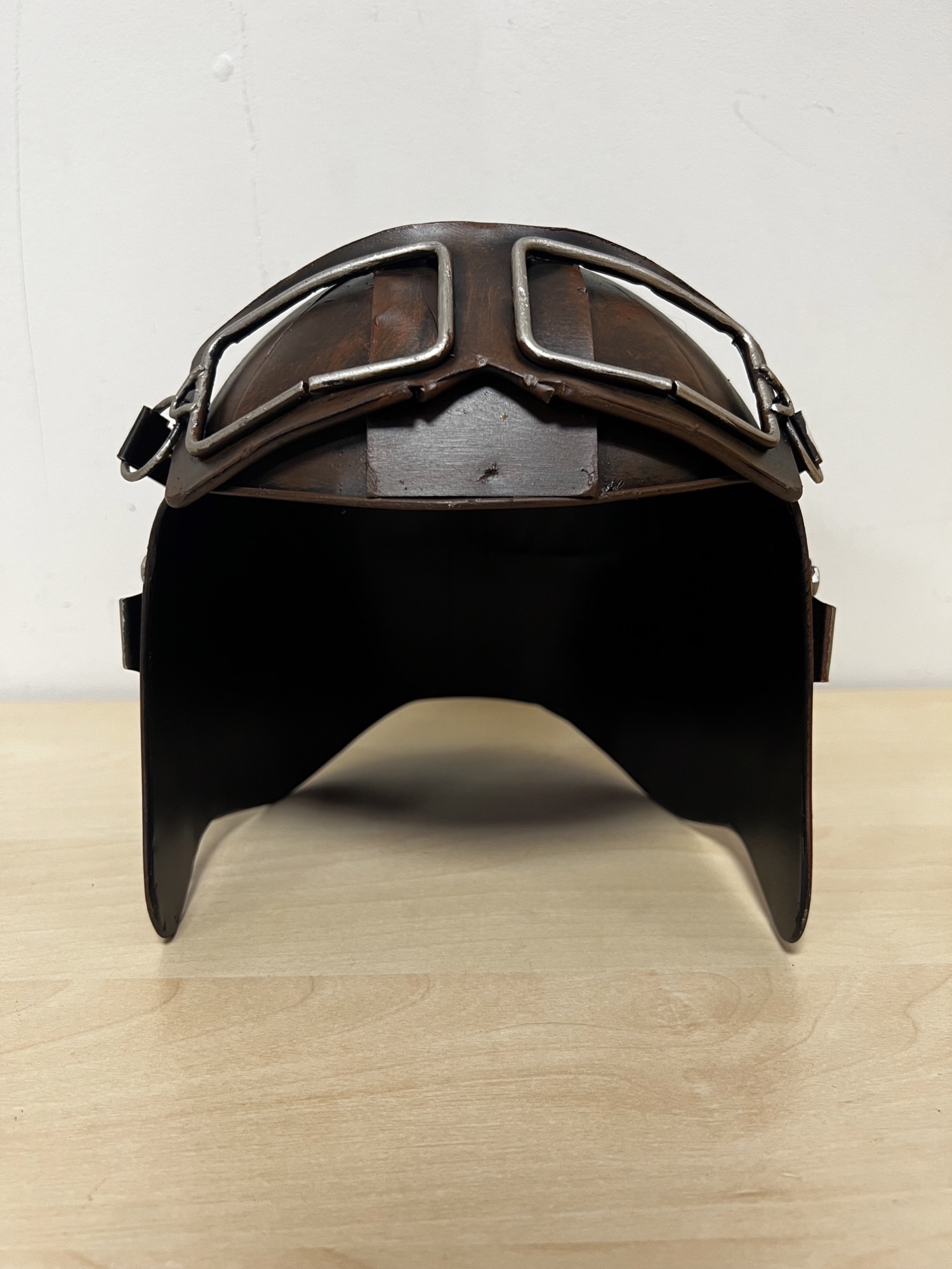 Helm pilotenhelm bril metalen miniatuur