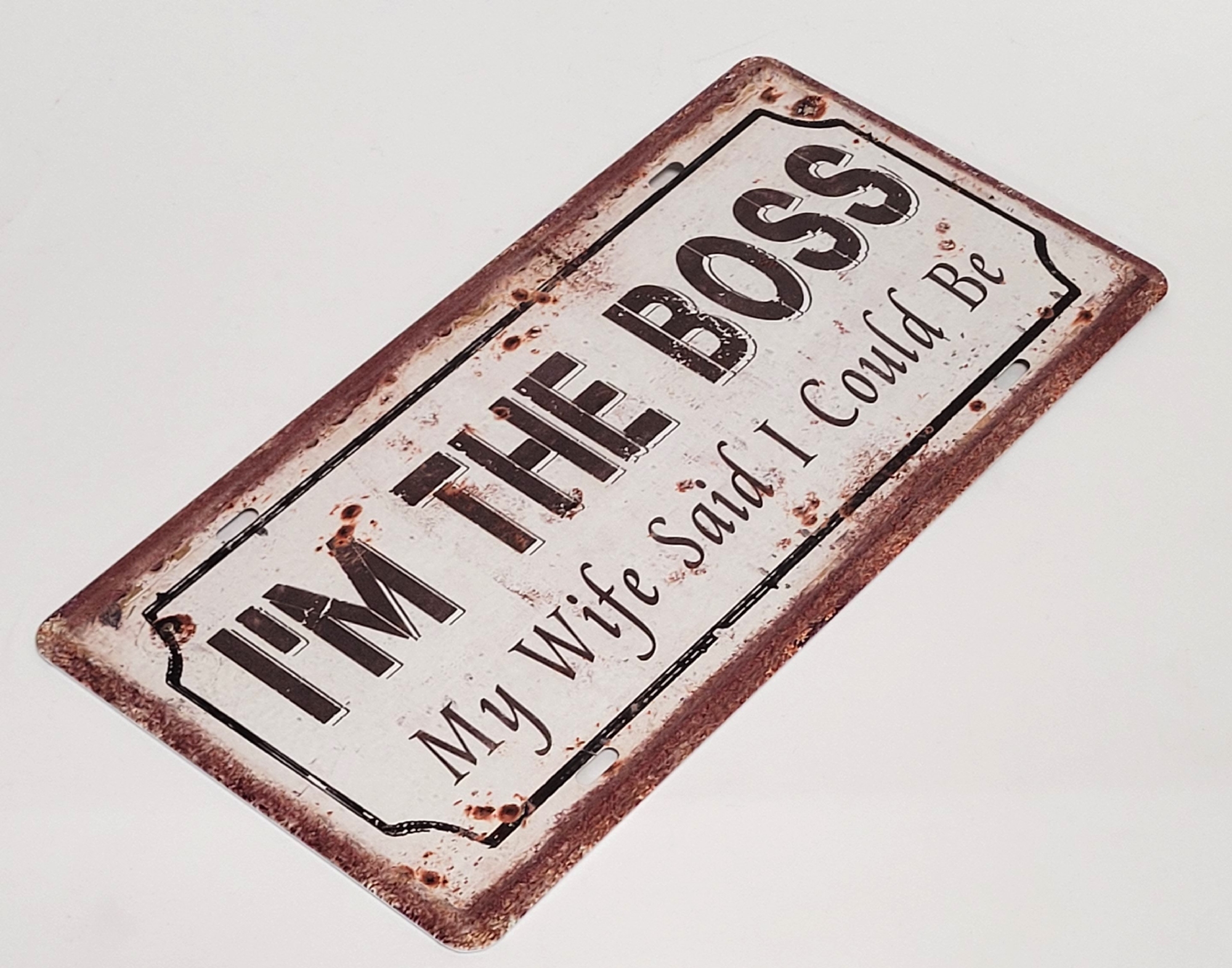 I Am the Boss metalen wandbord