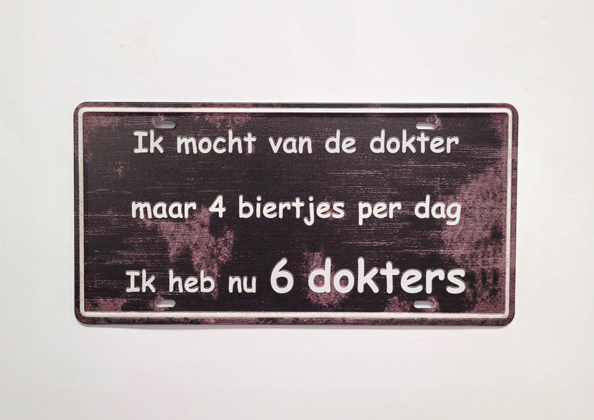 Mag 4 biertjes per dag metalen wandbord