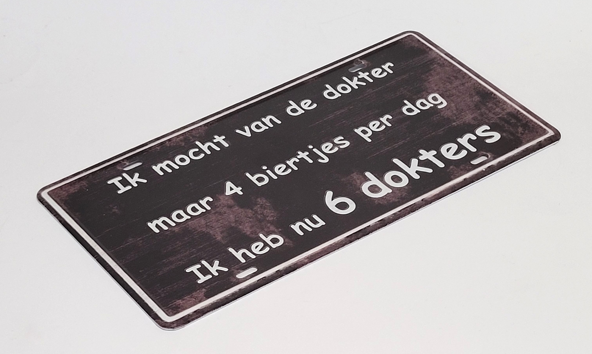 Mag 4 biertjes per dag metalen wandbord