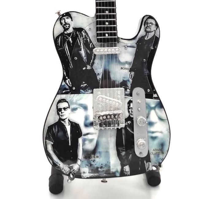 Mini Gitaar U2 Band foto's