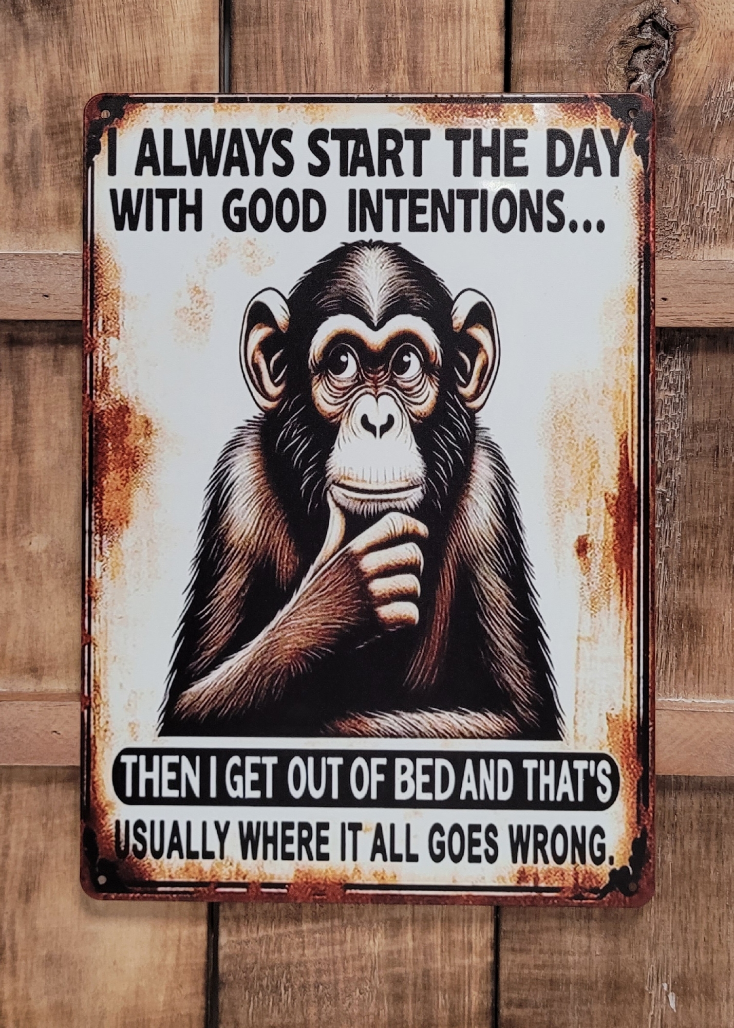 Start the day wit good intentions aap wandbord