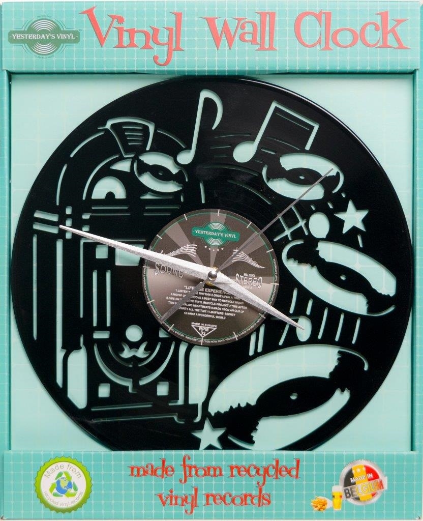 Wurlitzer rock n roll vinyl klok