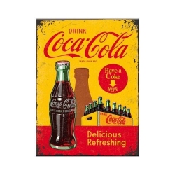 Coca cola geel rood magneet