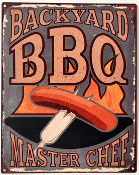 Backyard BBQ master chef wandbord